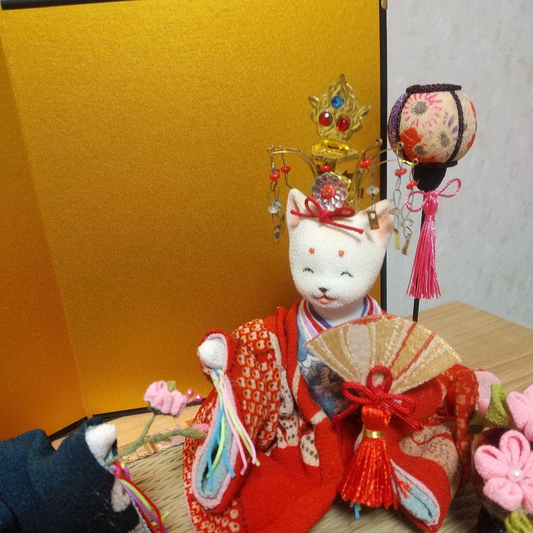 うさぎお雛様花祭り　雛人形　兎　ハンドメイド　縮緬