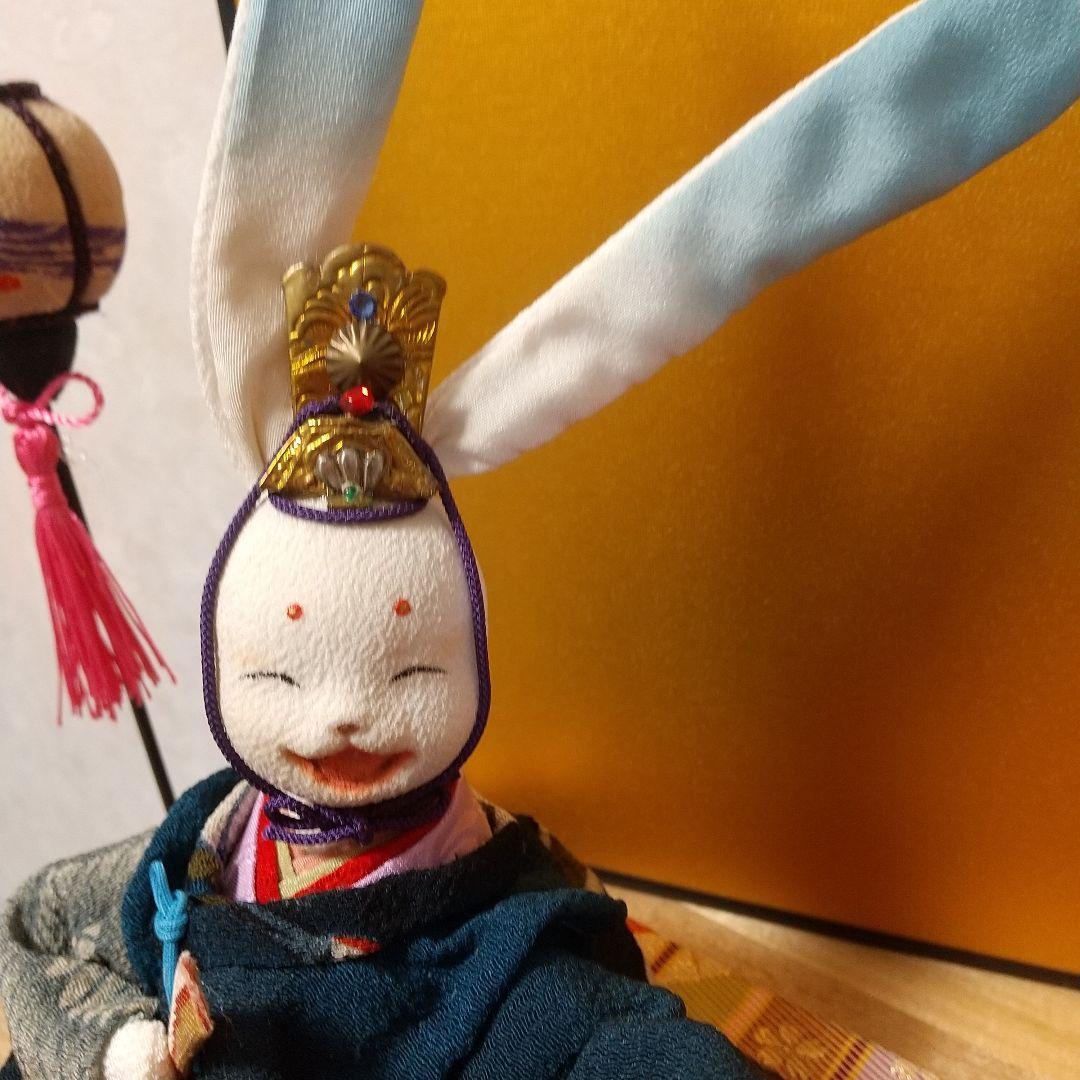 うさぎお雛様花祭り　雛人形　兎　ハンドメイド　縮緬
