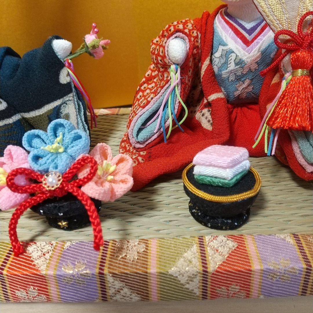 うさぎお雛様花祭り　雛人形　兎　ハンドメイド　縮緬