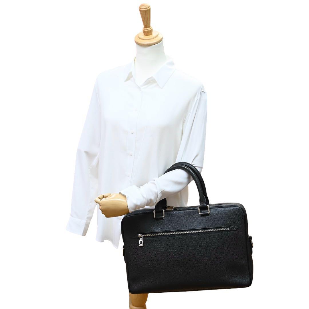 【美品】ルイヴィトン タイガ ビジネスバッグ ブラック トート ハンドバッグ