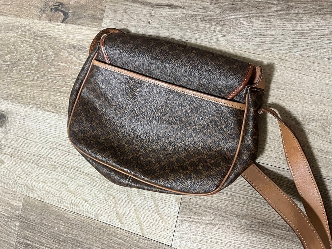 タ*マ様 CELINE セリーヌ マカダム フラップ ショルダーバッグ ブラウン