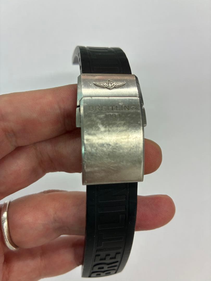 Breitling ラバーベルト18-20 ブラック　Dバックル