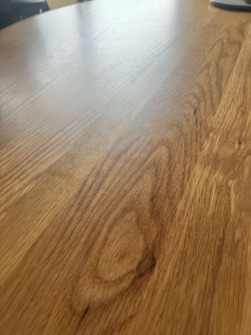 【pimさま専用】北欧調 120cm 円形オーク無垢材ダイニングテーブル