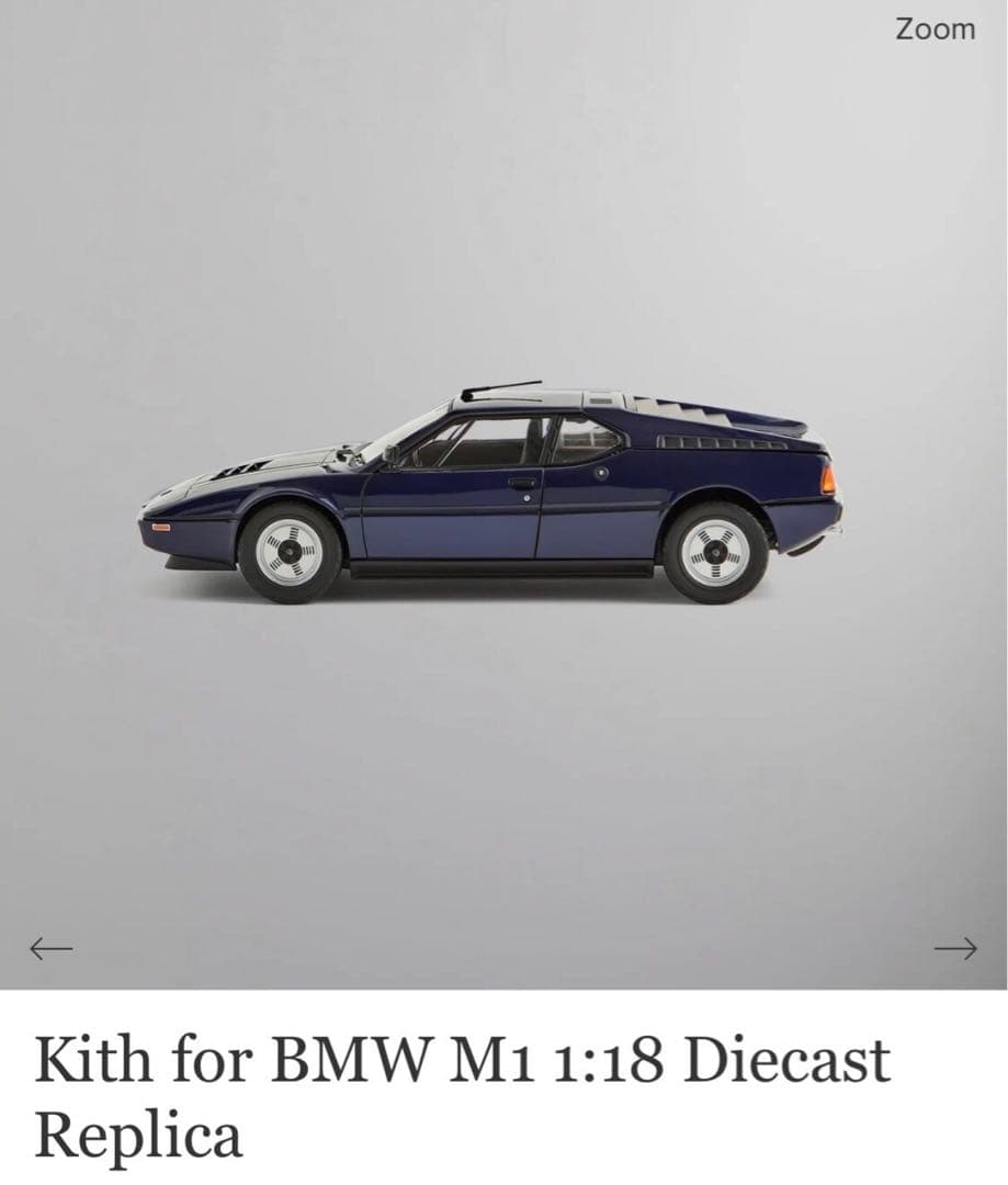 KITH特注BMW M1 1:18 ミニカー ダイキャスト レプリカ