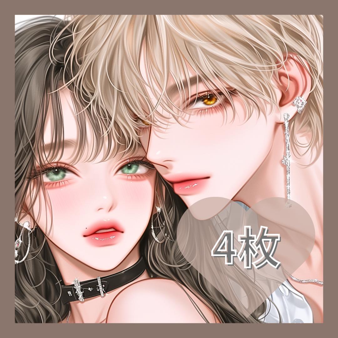 2 オリジナル ハンドメイド 人物ステッカー シート コラージュ