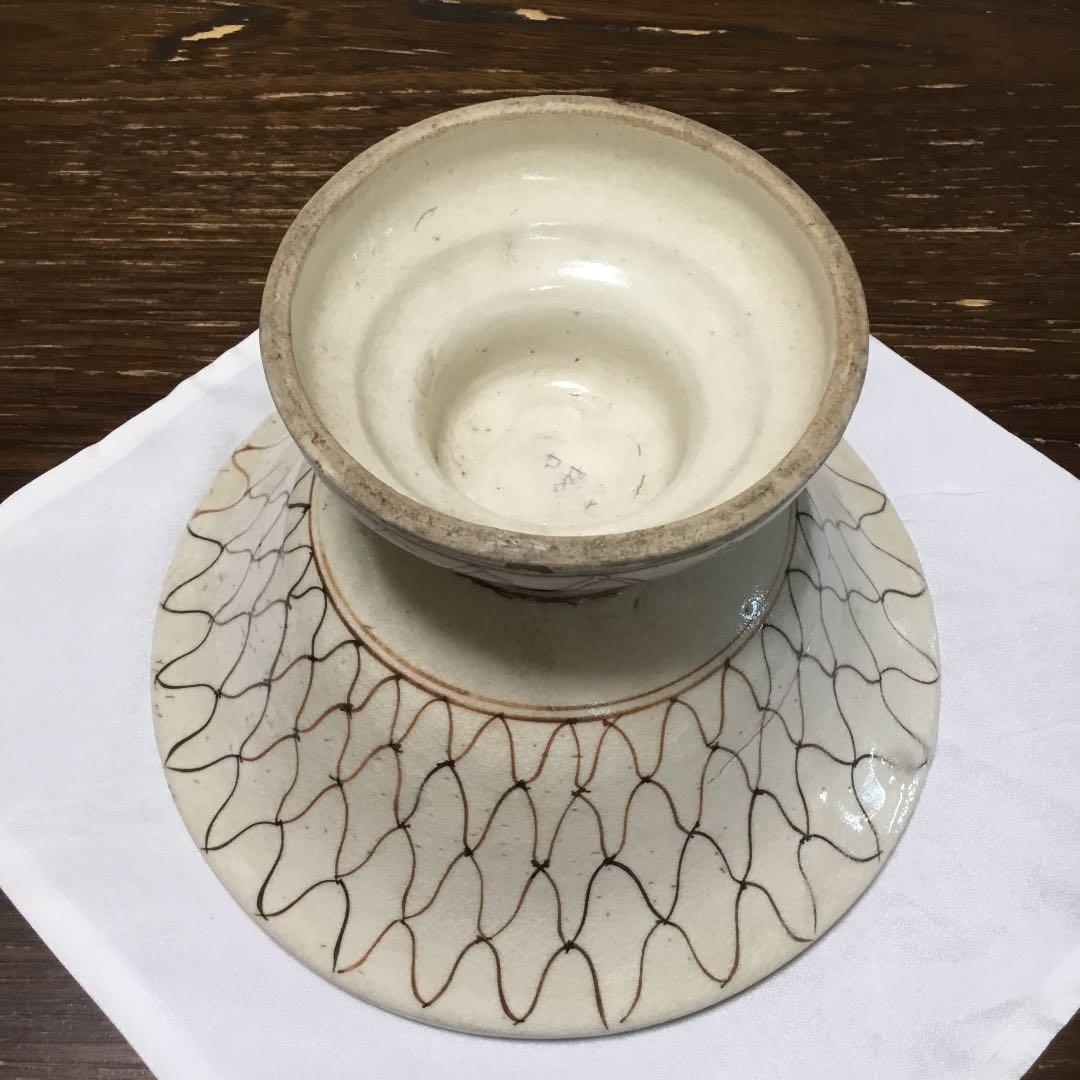 江戸後期　絵瀬戸盃洗　無傷