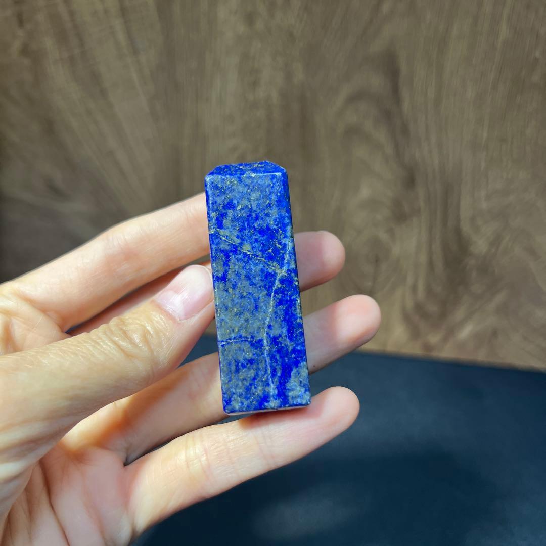 不良品 無着色完全天然 ラピスラズリ 印材 印鑑(126-8) - メルカリ