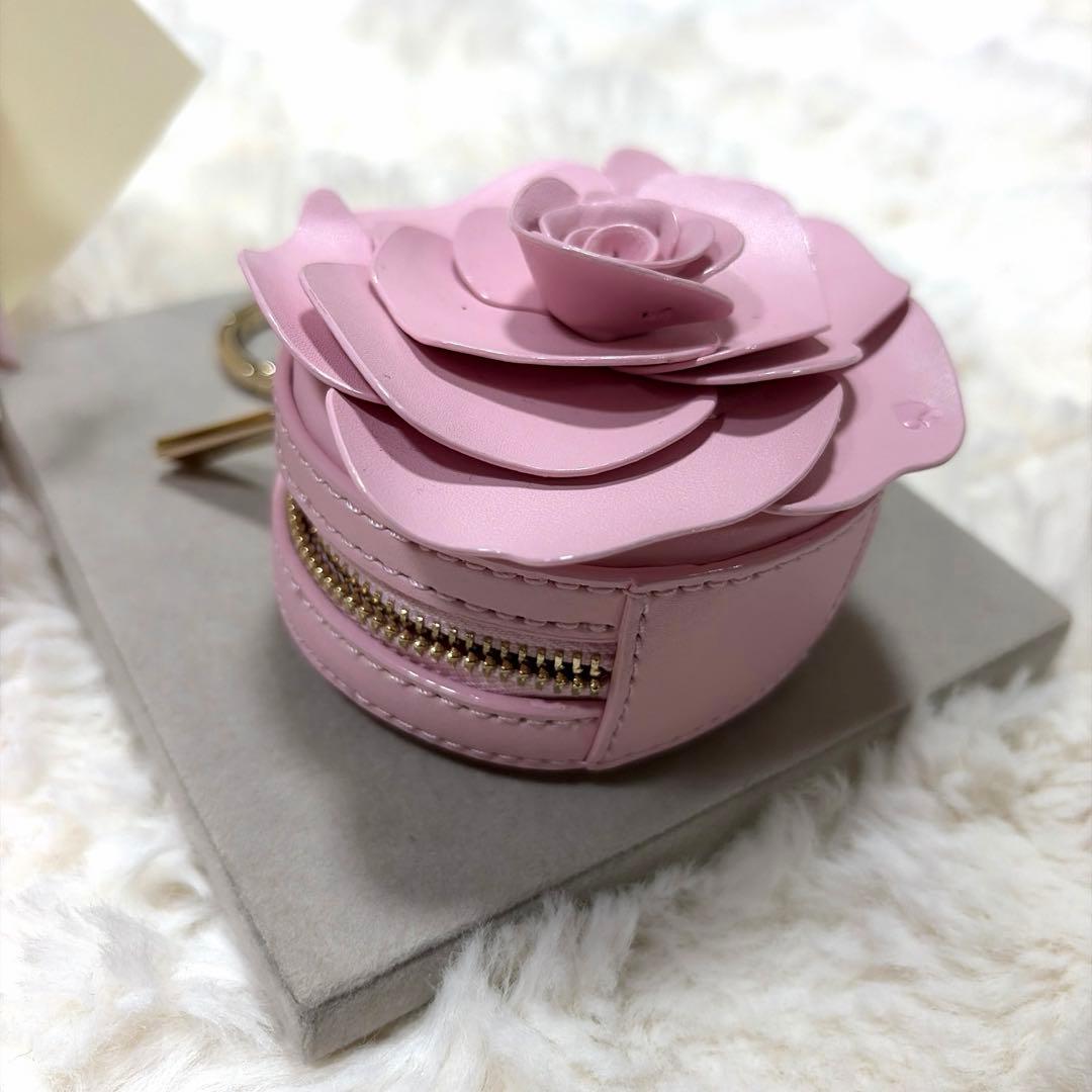 極美品 Kate Spade 薔薇 ローズ ピンク ケース レザー