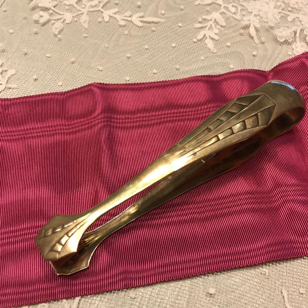 シュガートング 真鍮製 角砂糖掴み フランス19c末 値下げしました
