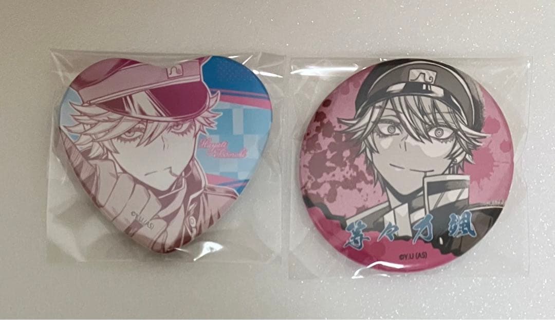 等々力颯 桃源暗鬼 ハート型缶バッジ 丸型缶バッジ 缶バッジ 原作 桃源