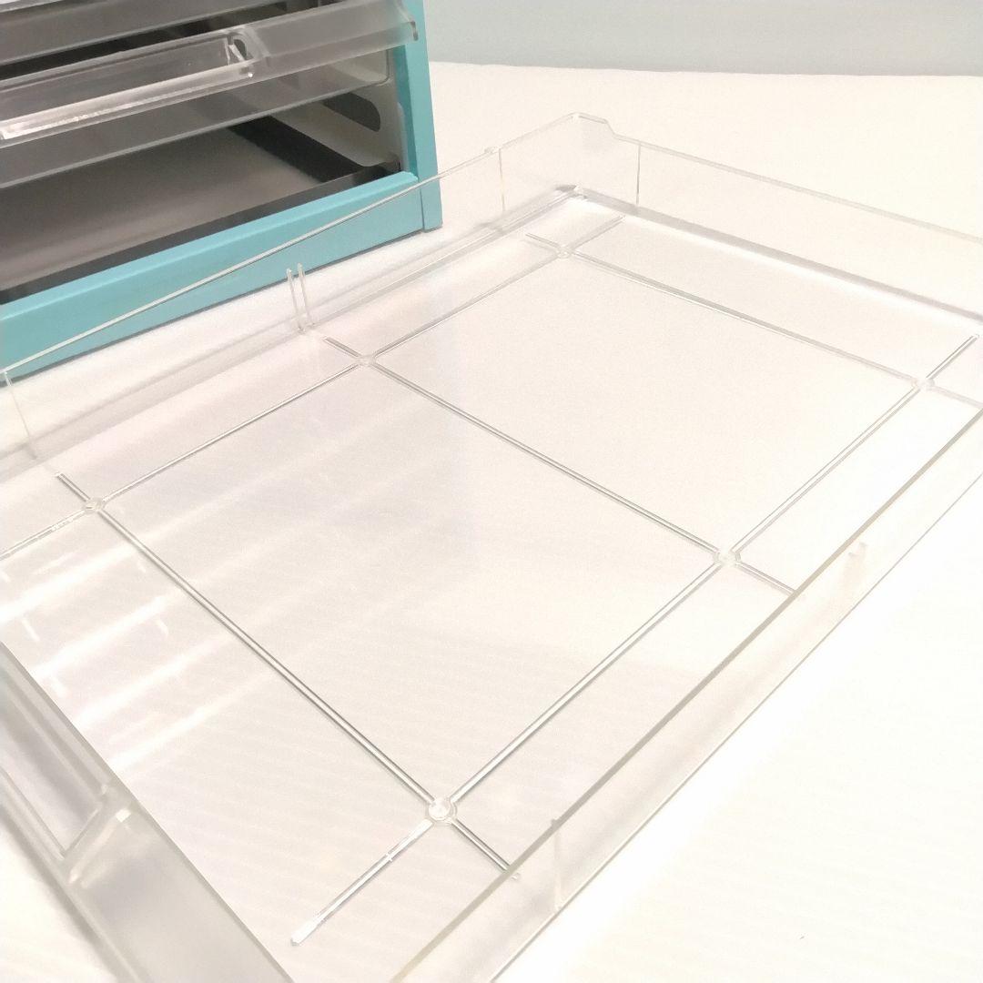 ナカバヤシ スチール レターラック 書類ケース 卓上 水色 昭和レトロ