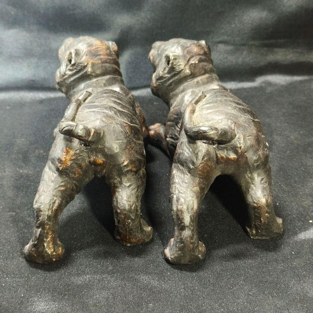 中国骨董 虎2頭 陶芸品 無銘時代物 古美術品 アンティーク コレクター