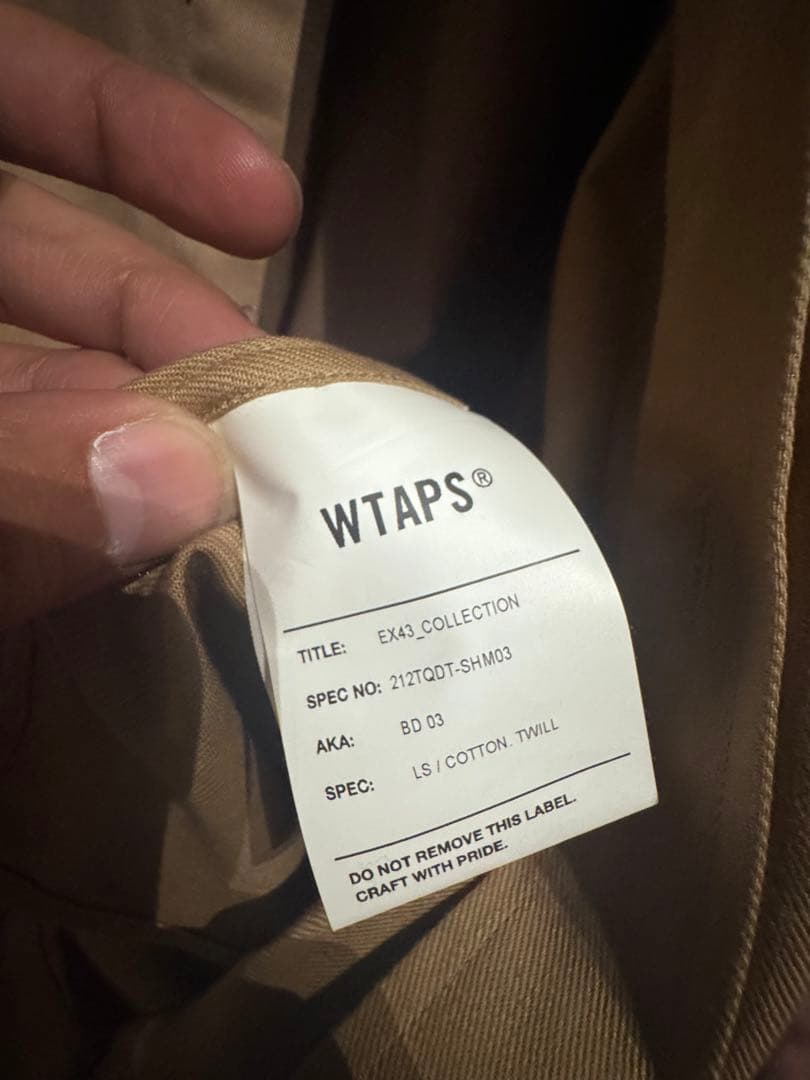 WTAPS ベージュ 長袖シャツ サイズ X 03