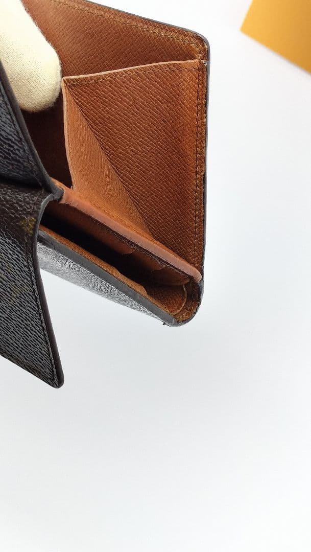 Louis Vuitton Wホック折財布 モノグラムブラウン