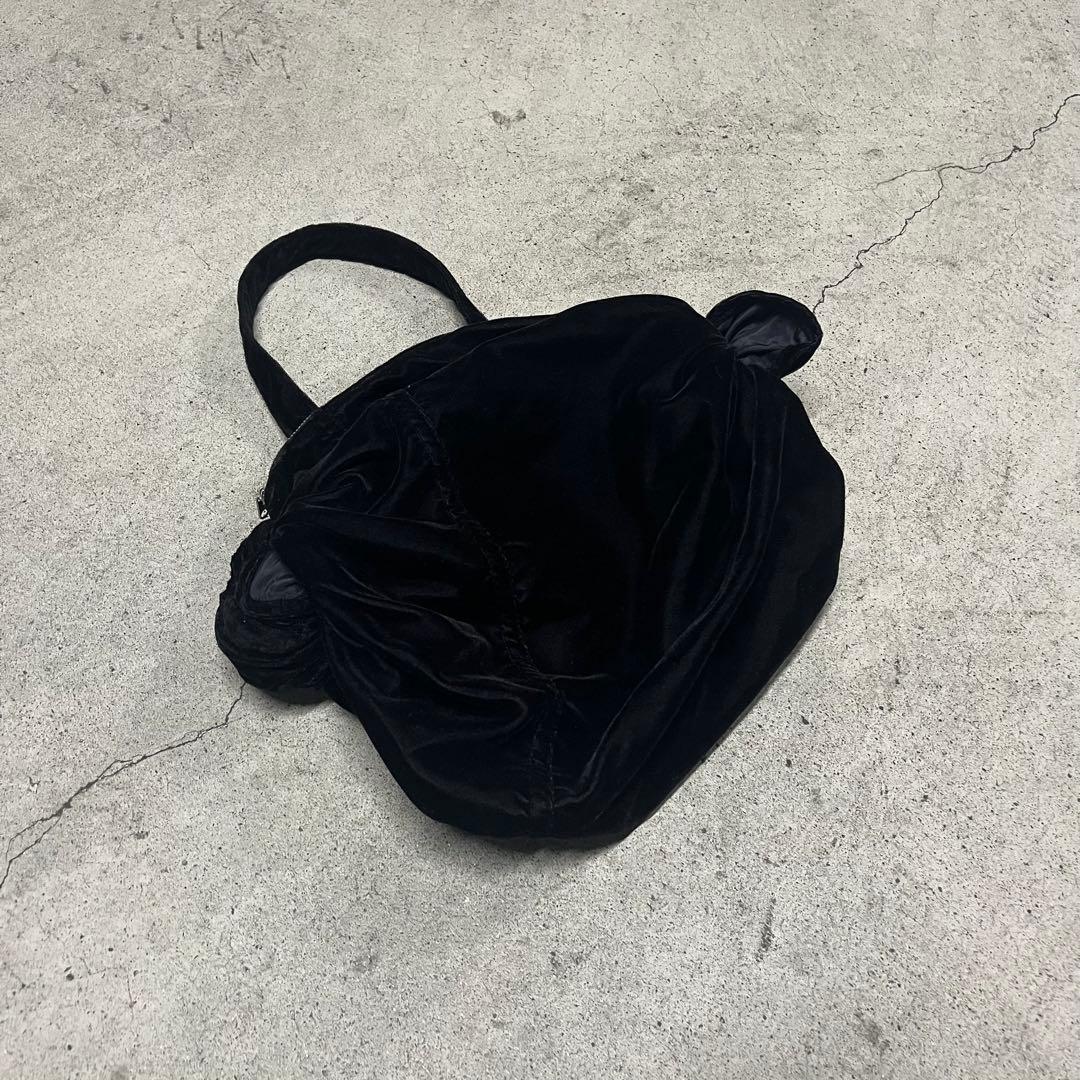 COMME des Garcons velours design bag 結