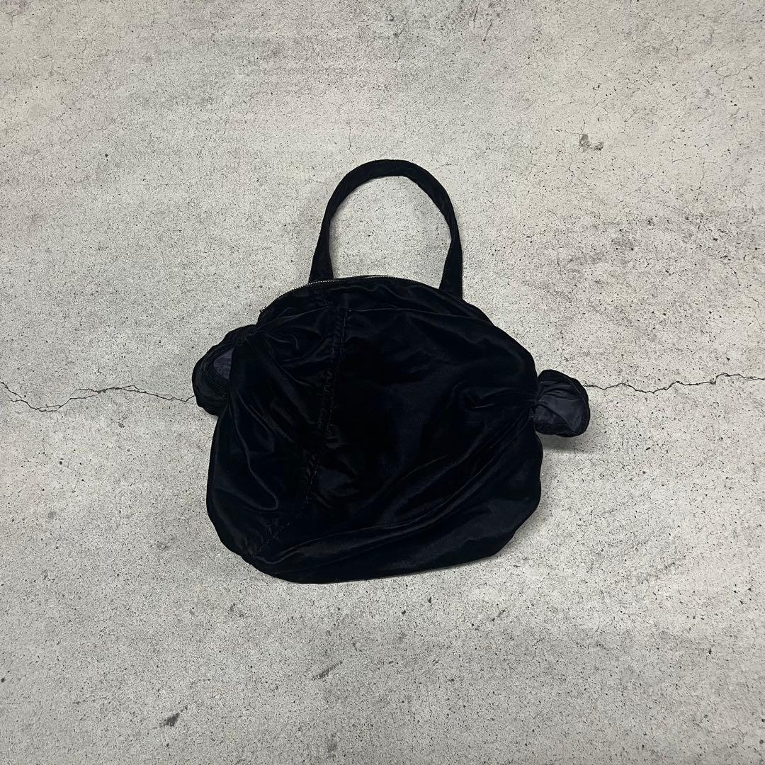 COMME des Garcons velours design bag 結