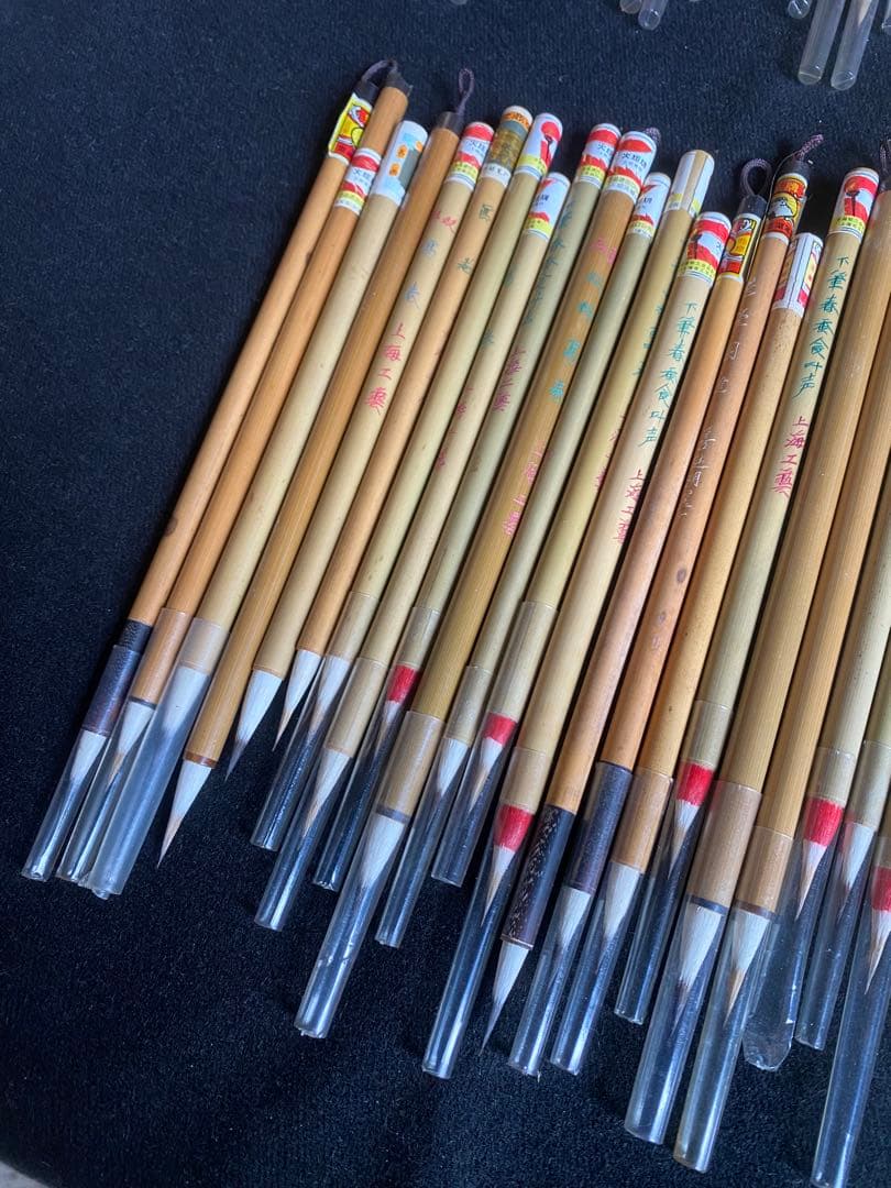 書道筆 まとめ売り 100本 上海工藝 火炬牌 中国筆 古筆 小筆