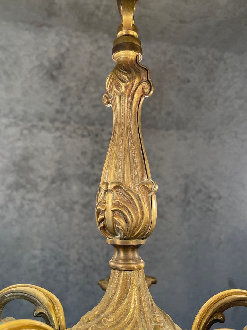 5-9.フランス アンティーク シャンデリア 5灯 キャンドル 吊り下げ