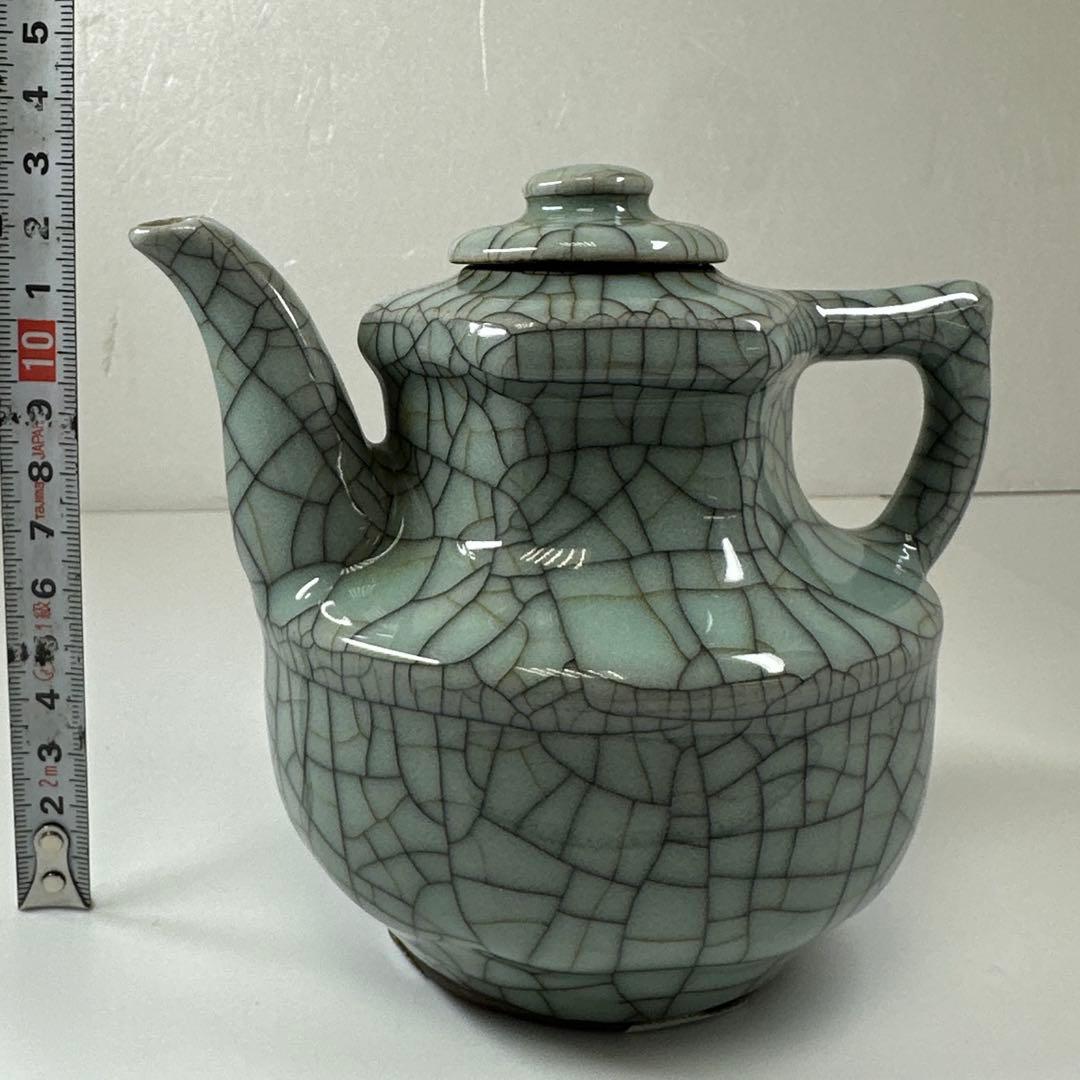 中国 古窯 哥窯水次 高さ13cm タカチ 東な7-0413①