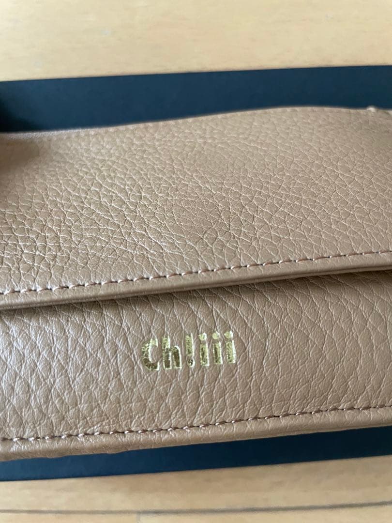 【美品】chiiiibag フラップ カードケース ベージュ
