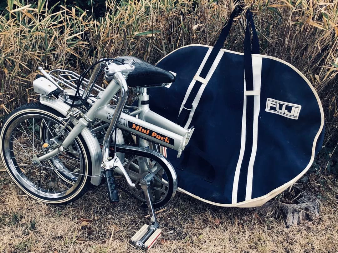 昭和レトロ 当時物 FUJI 折りたたみ自転車 ミニパック 専用輪行バッグ