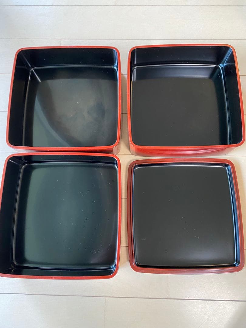 古代朱　重箱　漆器