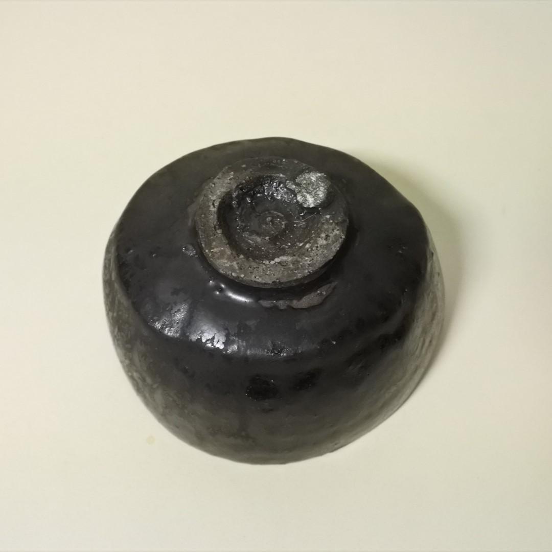 明治時代 黒茶碗 骨董品 アンティーク 茶道具 b