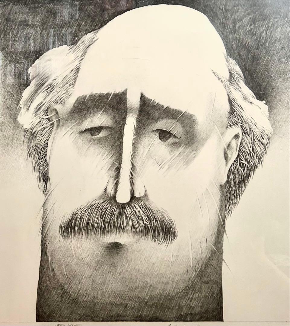 セメレコフ自画像 ユニークな鉛筆デッサン１点物