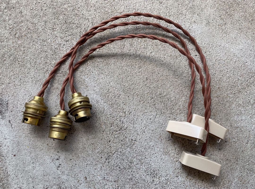 最安値！c-23. 送料無料！フランスアンティーク 3個セット ソケット 最