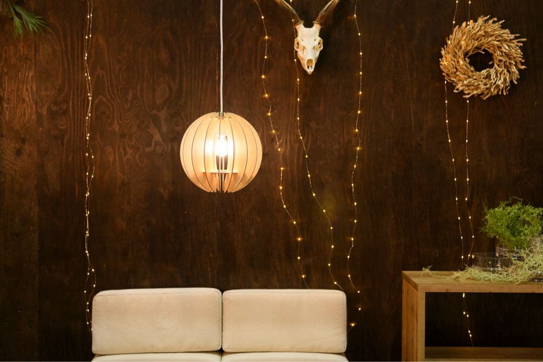 新品未使用 スワン LED木製ペンダント APE-030NA