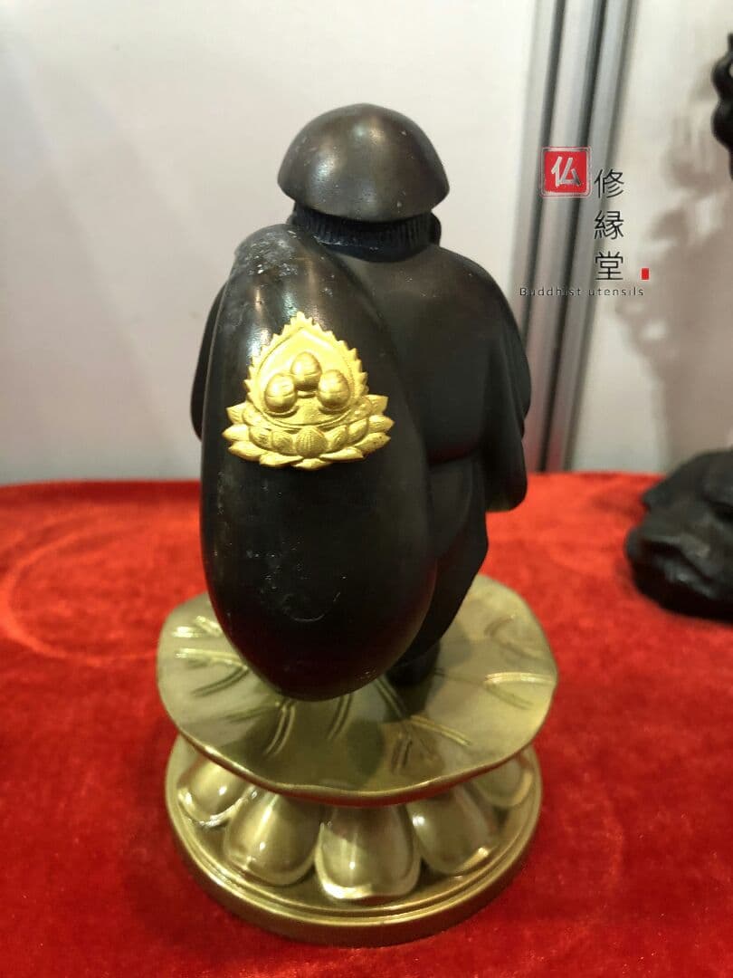 仏像 大黒天 極彩色絵系 法事 仏事 仏様 ご本尊様 青銅製 18cm