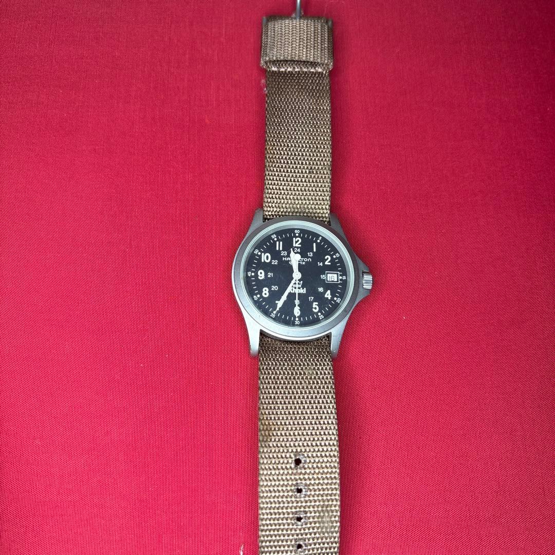 【電池交換済み・動作品】Hamilton Khaki クォーツ腕時計
