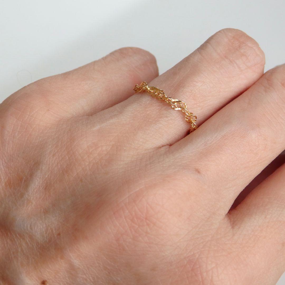 ちえ　k18リング　チェーンリング　スクリューチェーン　2.4㎜幅