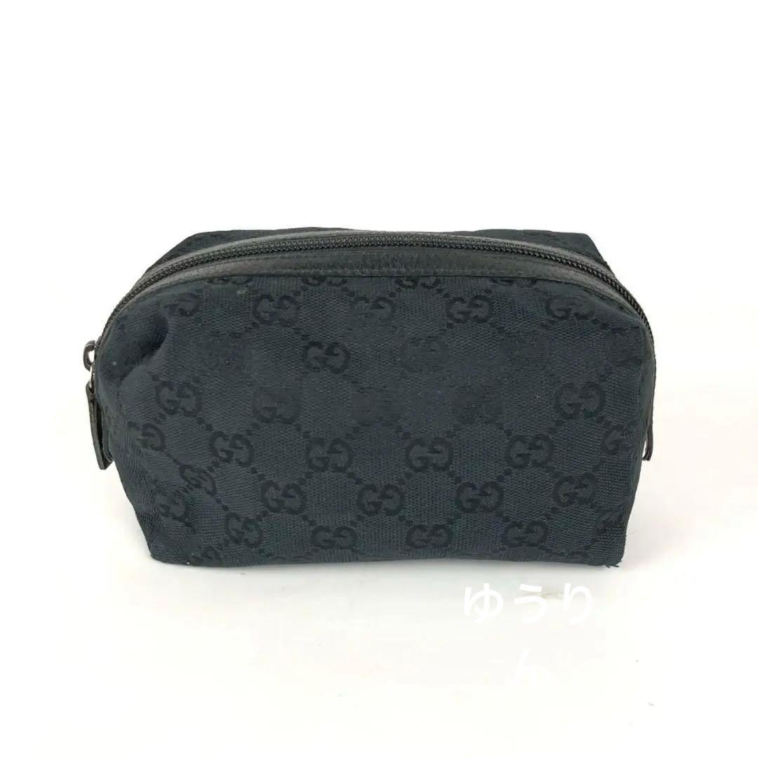 GUCCI グッチ GGキャンバス ポーチ ブラック レディース ブランド