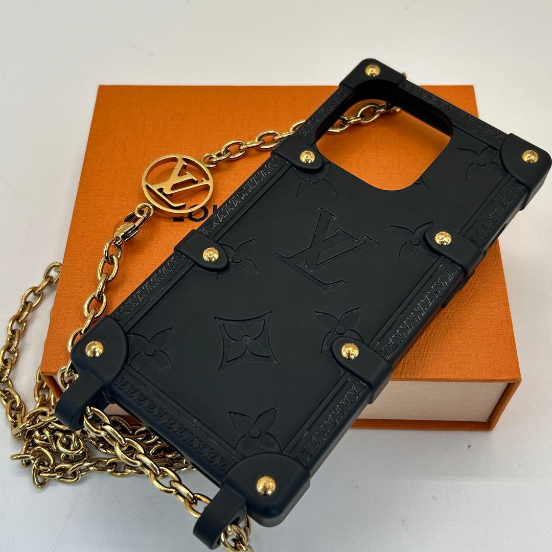 ルイヴィトン iPhoneケース 14Pro スマホカバー チェーン トランク
