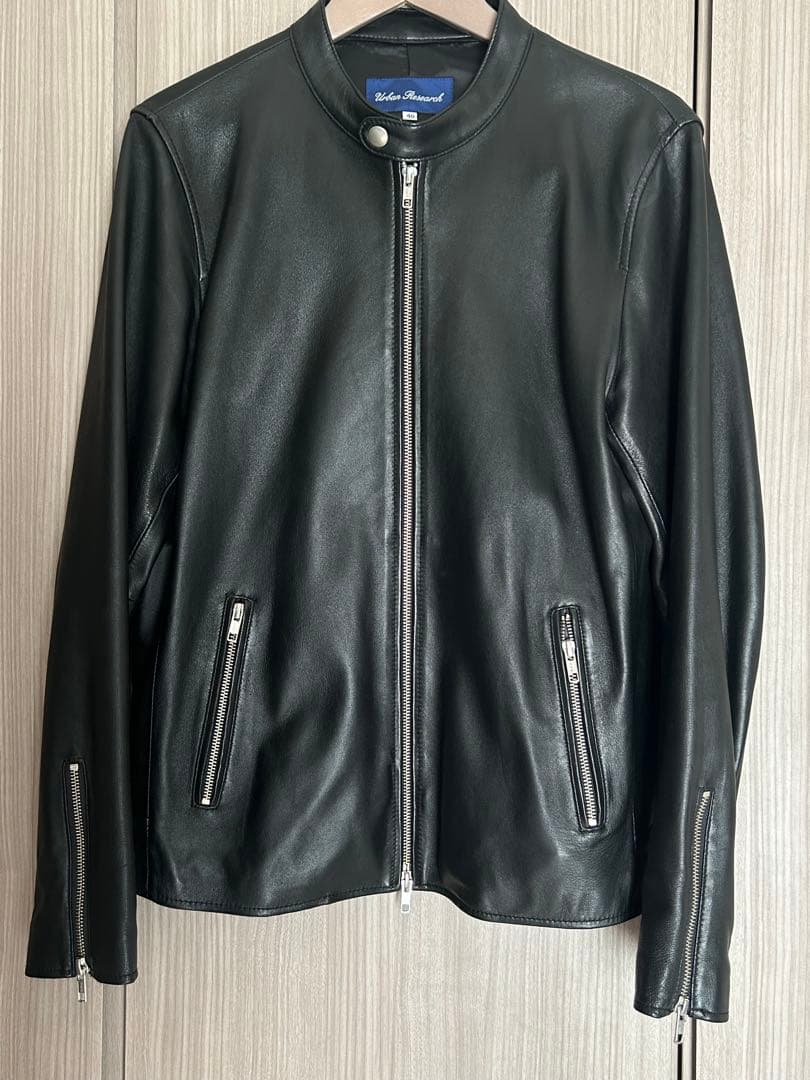 URBAN RESEARCH レザー シングルライダースジャケット ブラック40 24-2