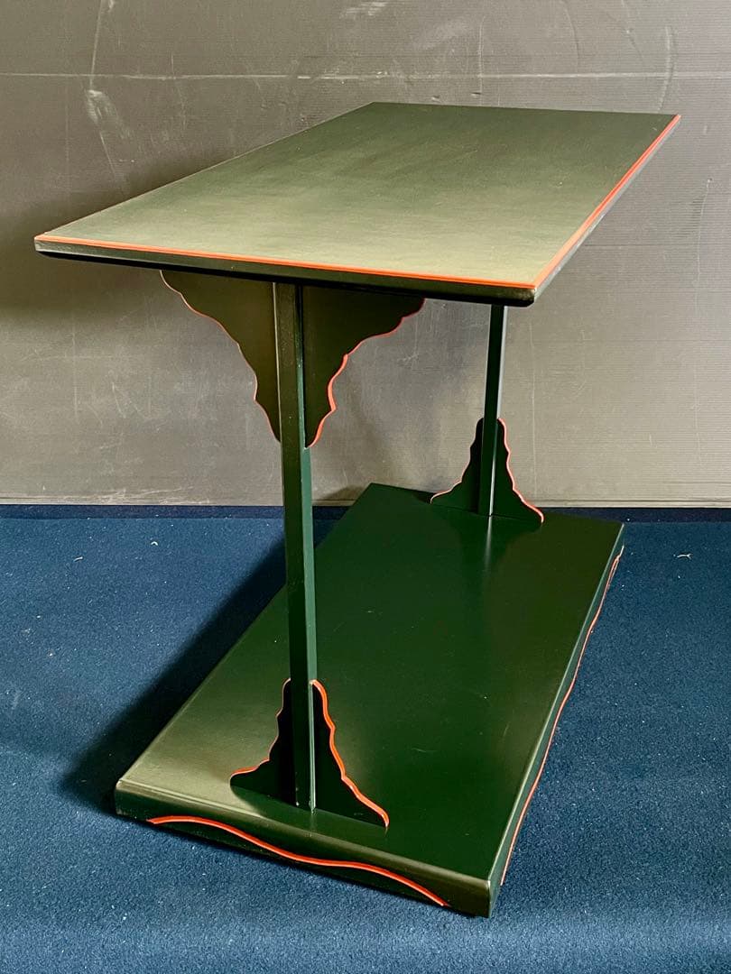 美品】「祖」 宗旦好 青漆爪紅 及台子 幸斎 共箱 茶道具 （123F⑤）