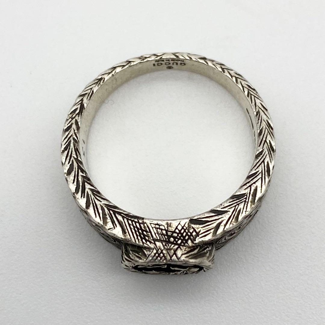 GUCCI リング　指輪　インターロッキング　シルバーリング　アラベスク　13号