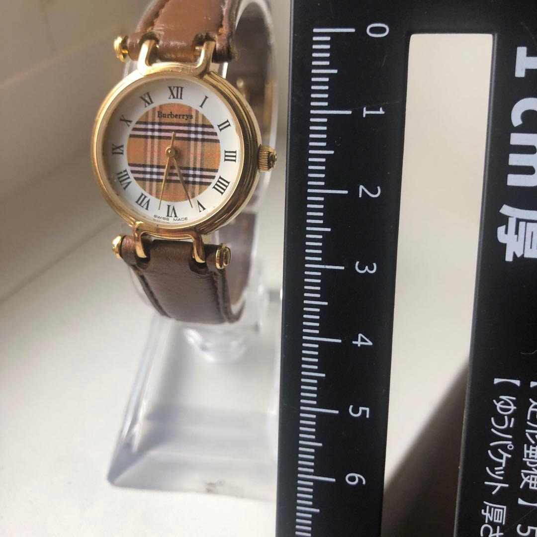 Burberry バーバリー レザーベルト 腕時計 ノバチェック柄 電池新品