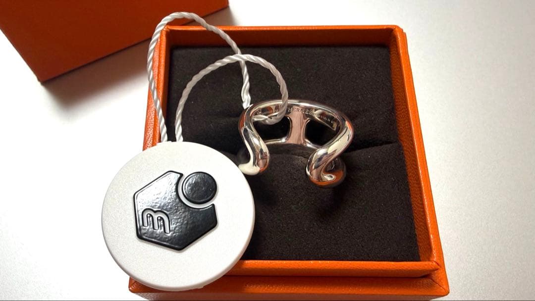 新品 HERMÈS エルメス オスモズ シルバー リング 希少 PM54