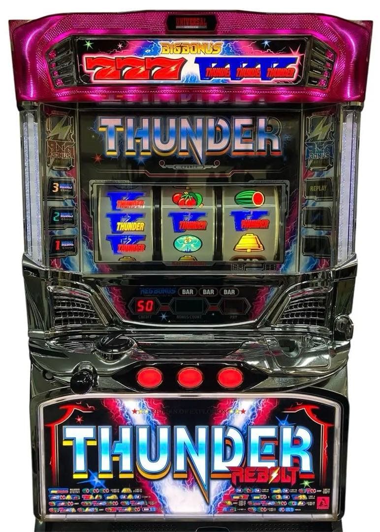 送料込】サンダーVリボルト パチスロ 実機 直接引取可