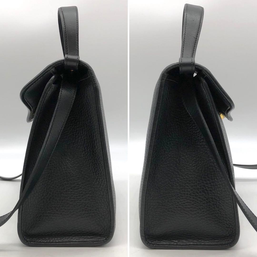 ✨美品✨ディオール ハンドバッグ 2way オーバル ロゴ ゴールド金具 レザー