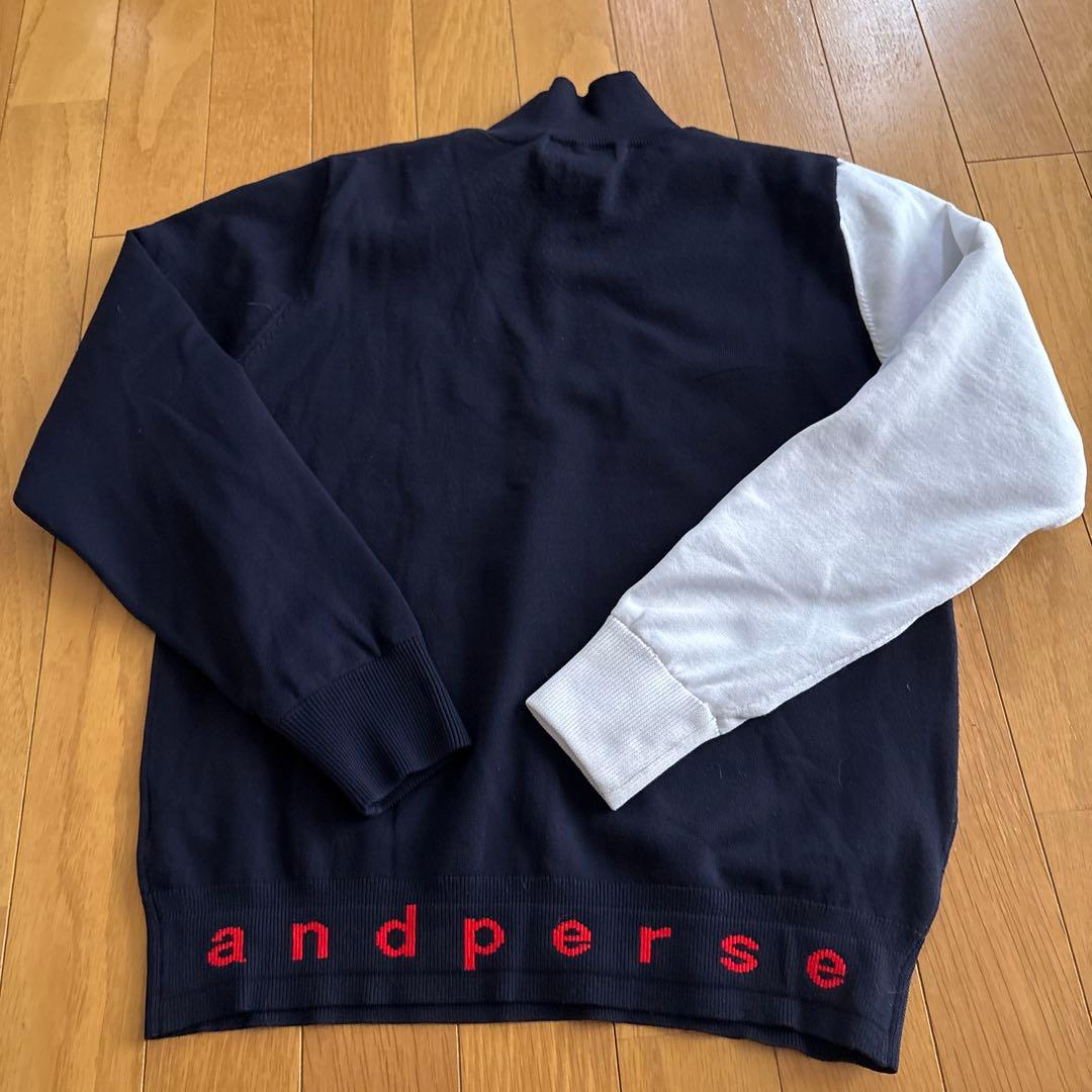 アンドパスィ ハイネックセーター ネイビー