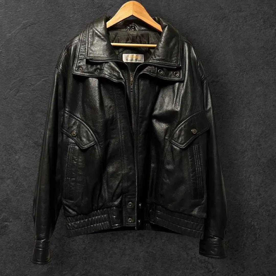 y2k archive アメカジ 羊革 ブラック レザージャケット ギミック