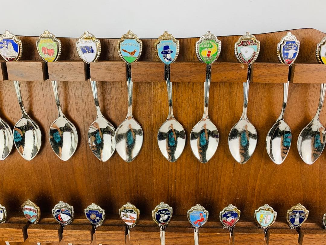 USA型 木製スプーンラック アメリカ州 スーベニアスプーンラック セット