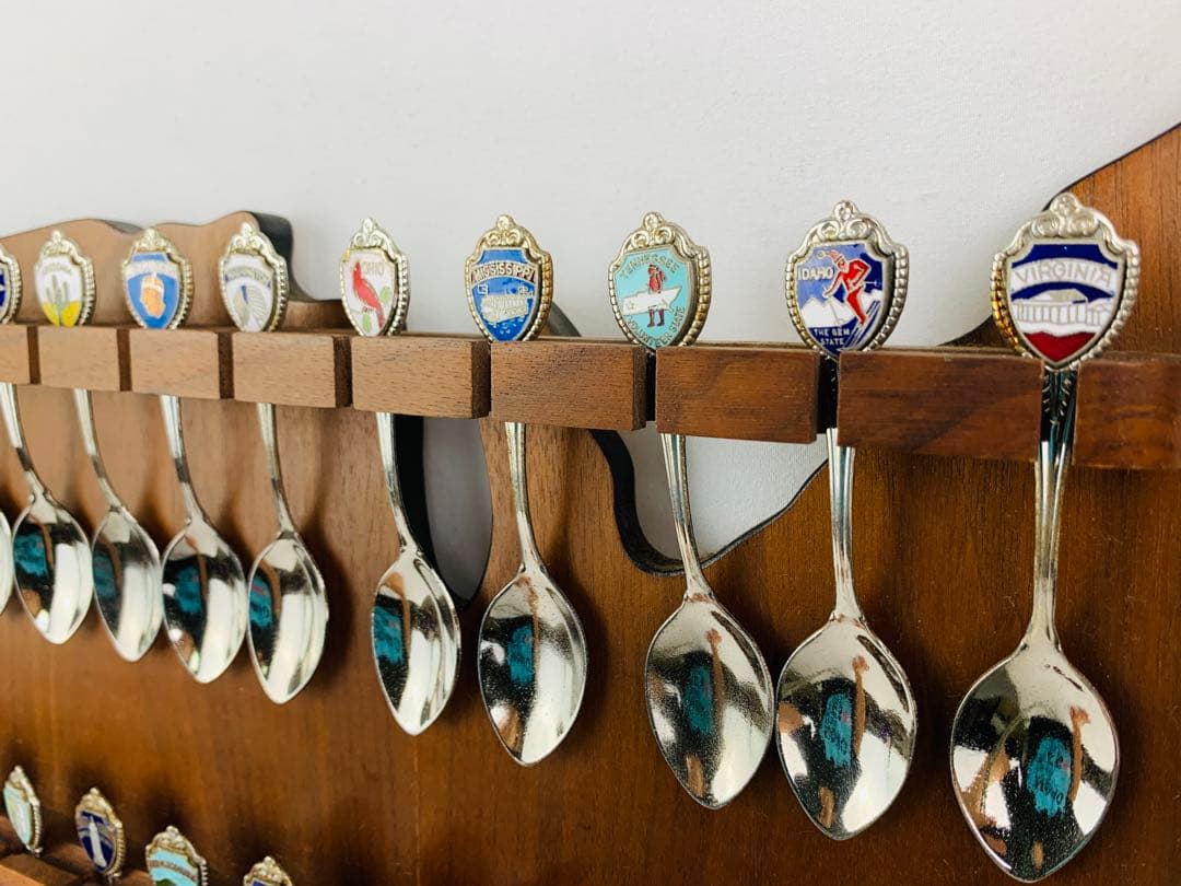 USA型 木製スプーンラック アメリカ州 スーベニアスプーンラック セット