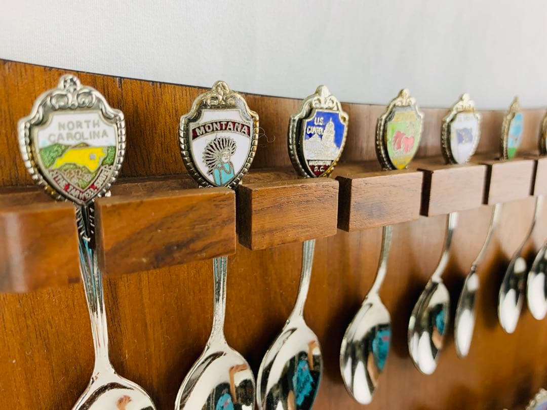 USA型 木製スプーンラック アメリカ州 スーベニアスプーンラック セット