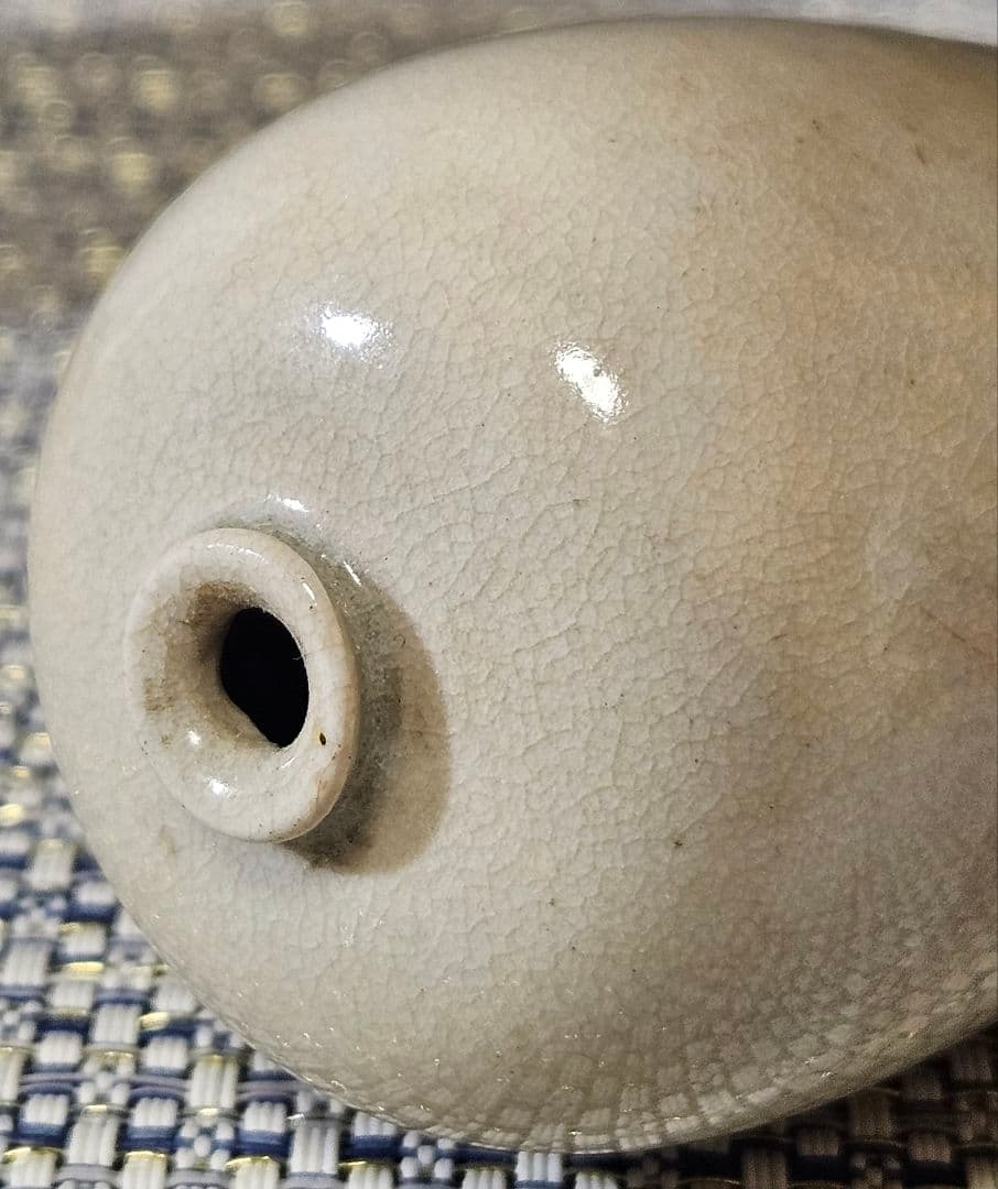 中国古陶磁器　中国古美術　古玩　清朝　 清代　白磁　点緑釉　小壺　花入　鼻煙壺