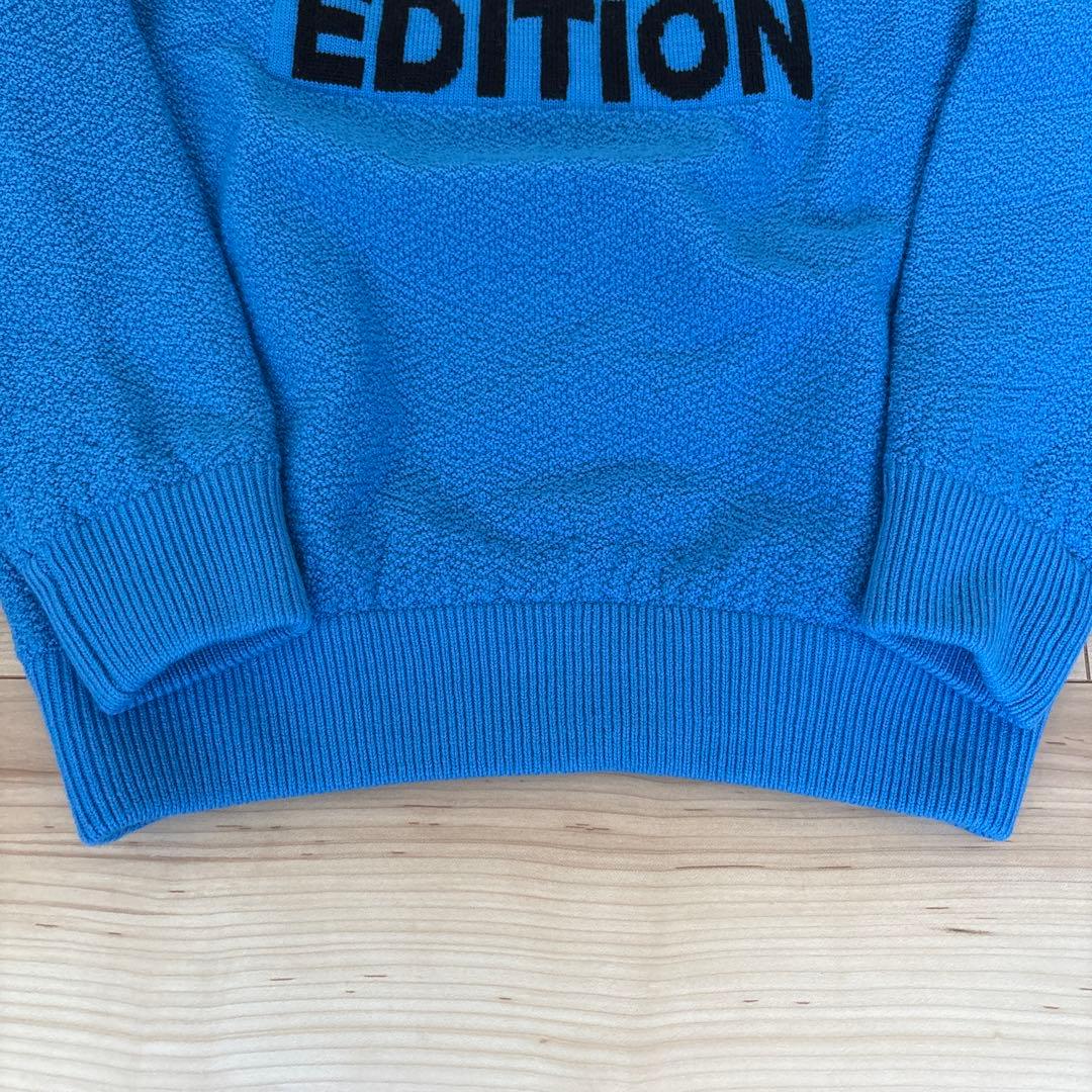 マスターバニー　裏地付き　ロゴ　ニット　セーター　ブルー　青　1サイズ　Ｍ