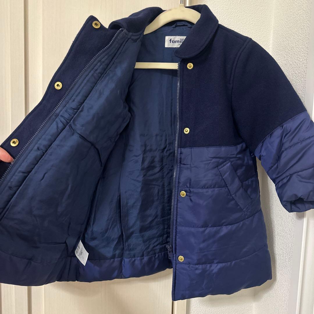 【新品】familiarファミリア　リボンダウンフォーマルコートファミちゃん90